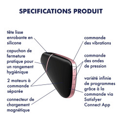 Satisfyer Stimulateur de clitoris connecté Love Triangle Satisfyer Noir